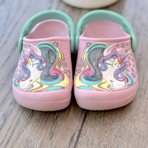 *MEGA RARE* Comfort Crocs, Glitter Unicorn, Funlab Collaboration